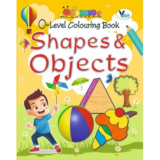 Childrens coloring book: Shapes and objects, fun and smart coloring, premium paper, 16 pages, 0-Level coloring VI-036-1